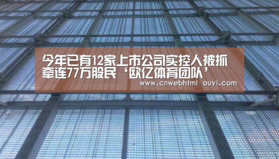 今年已有12家上市公司实控人被抓 牵连77万股民‘欧亿体育团队’(图2) 欧亿体育部门
